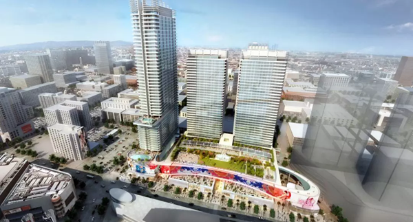 三(san)思(si)3500平方米戶外(wai)LED屏在美國西岸再造一箇“時